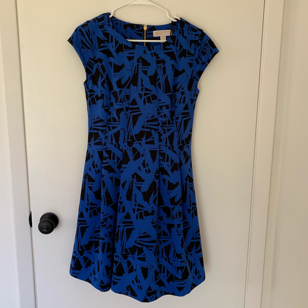 Michael Kors Blue And Black Dress
